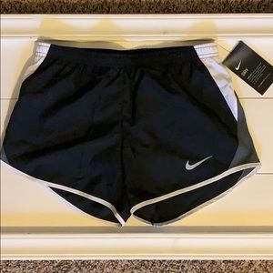 NWT Nike Track Shorts - gray, black and white